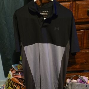 !!. Men's   L. Tall  Polo Shirt in Black and Gray
